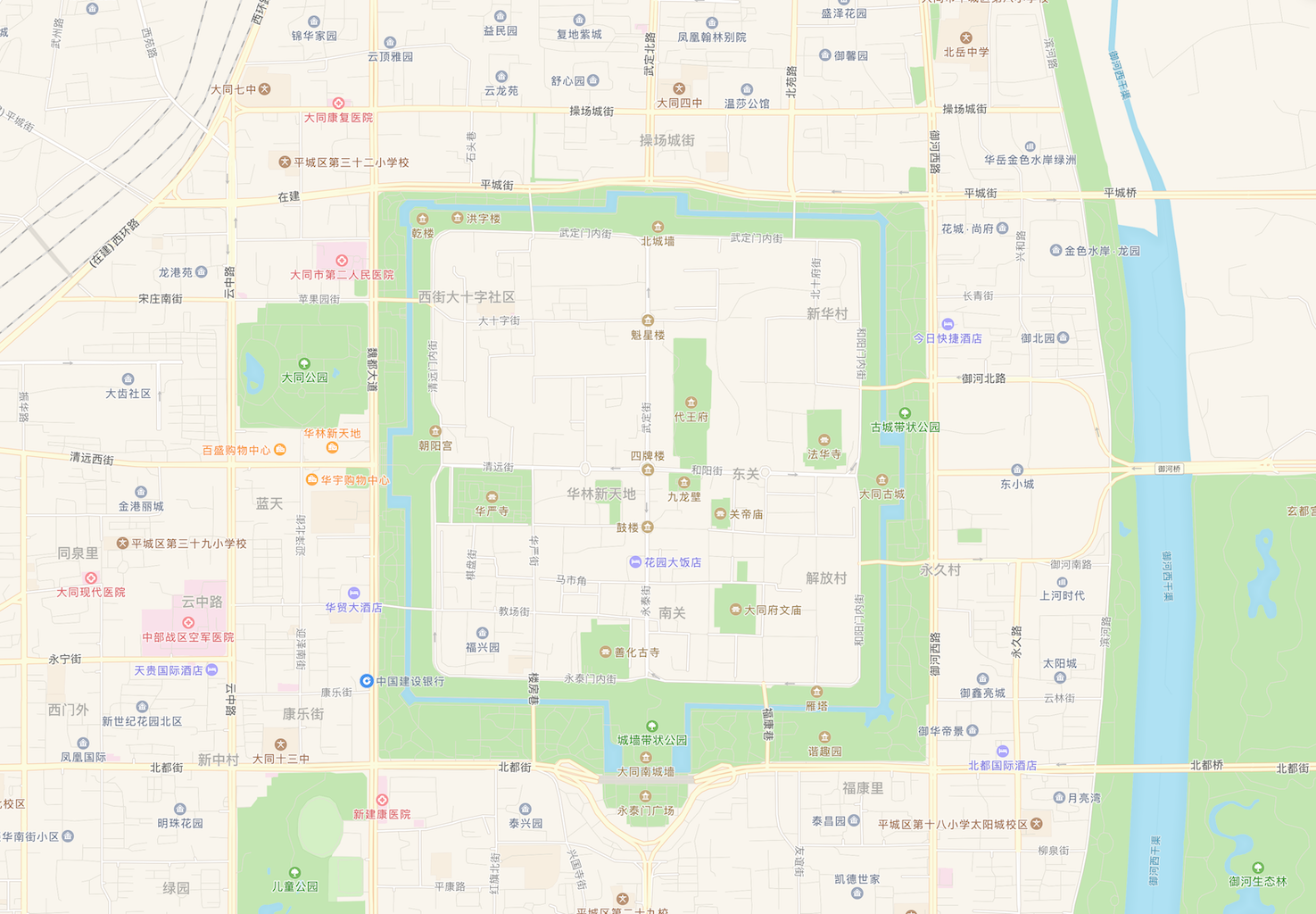 大同老城地图